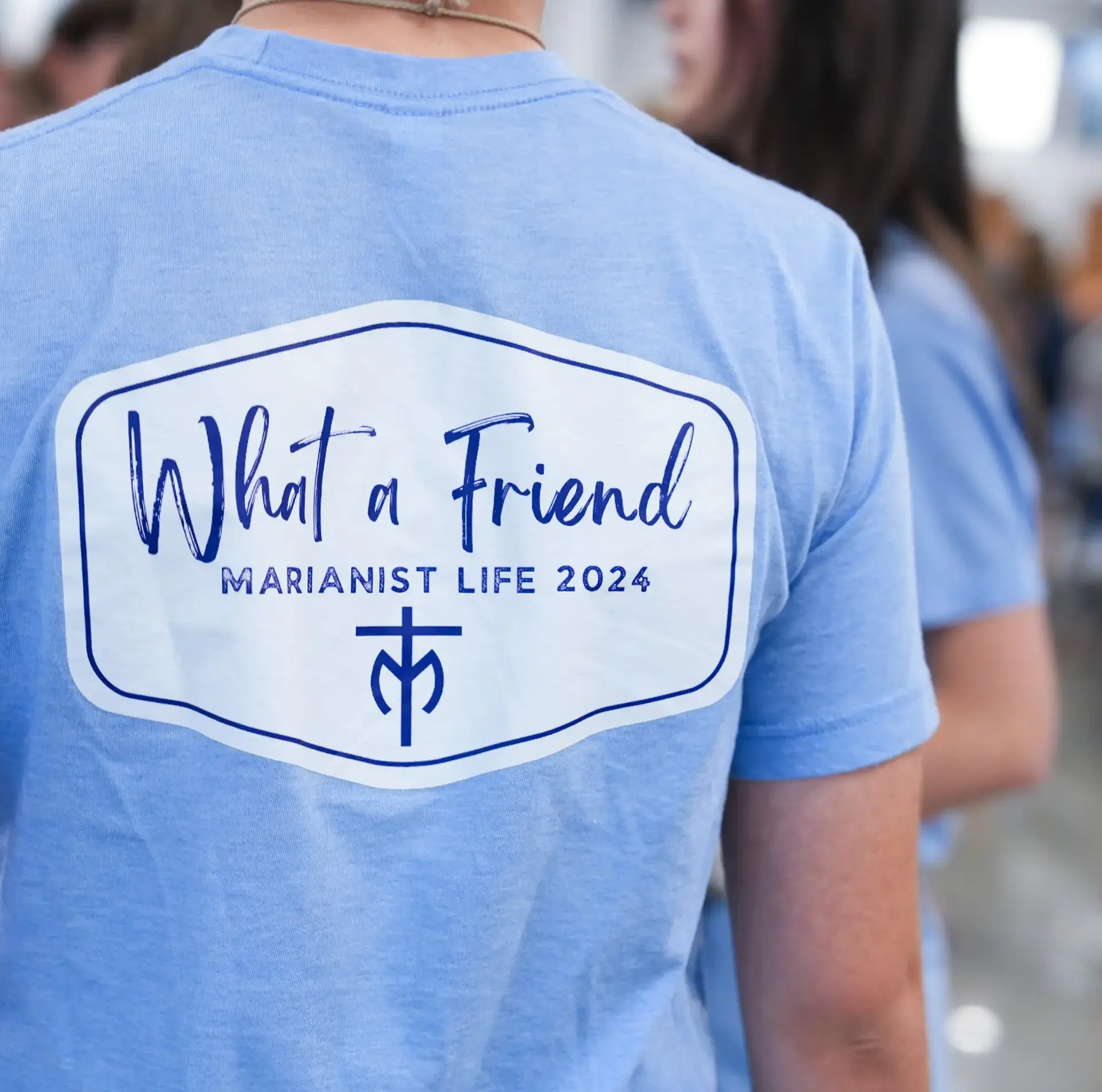 Back of student's t-shirt