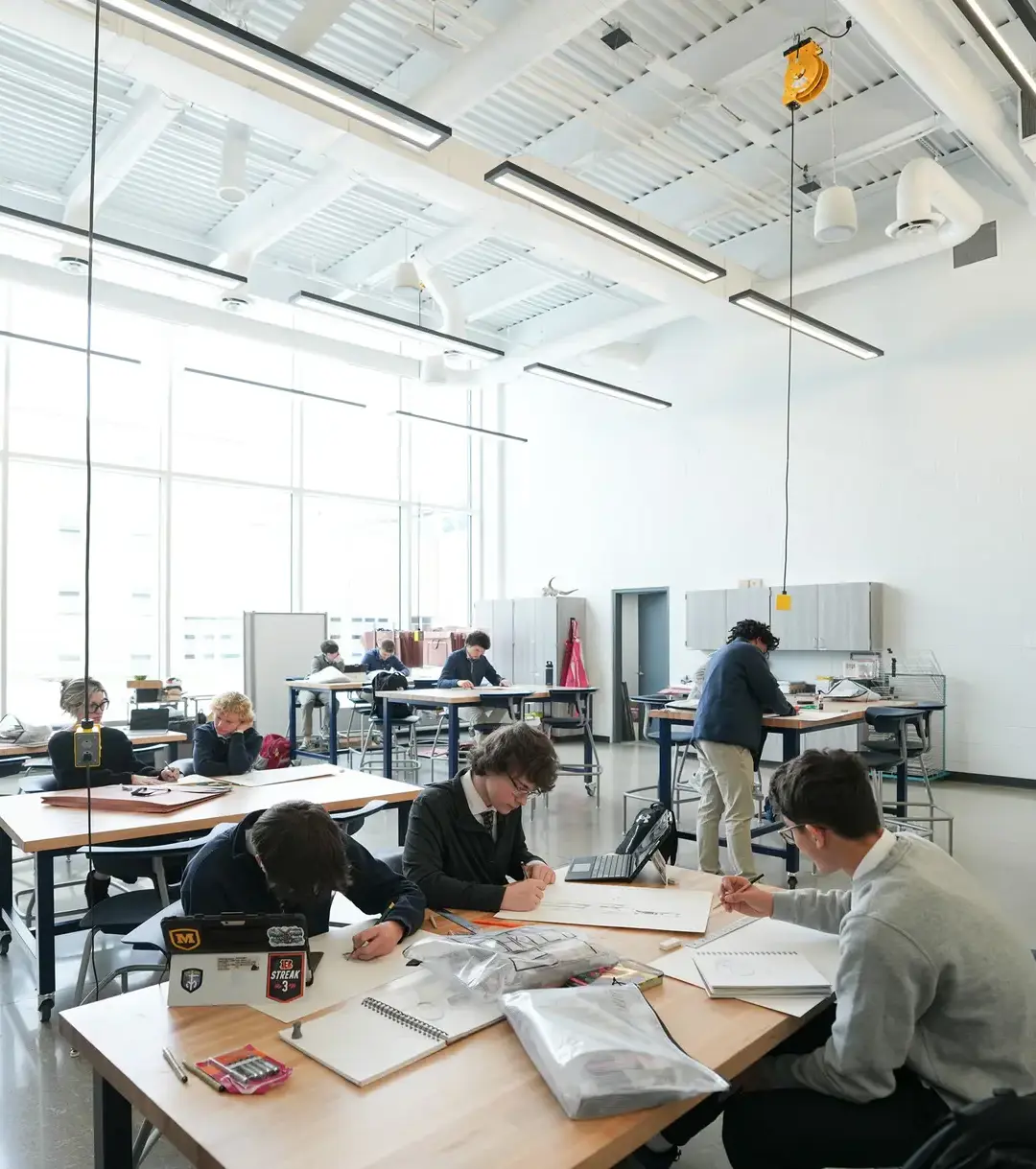 Moeller students in design class